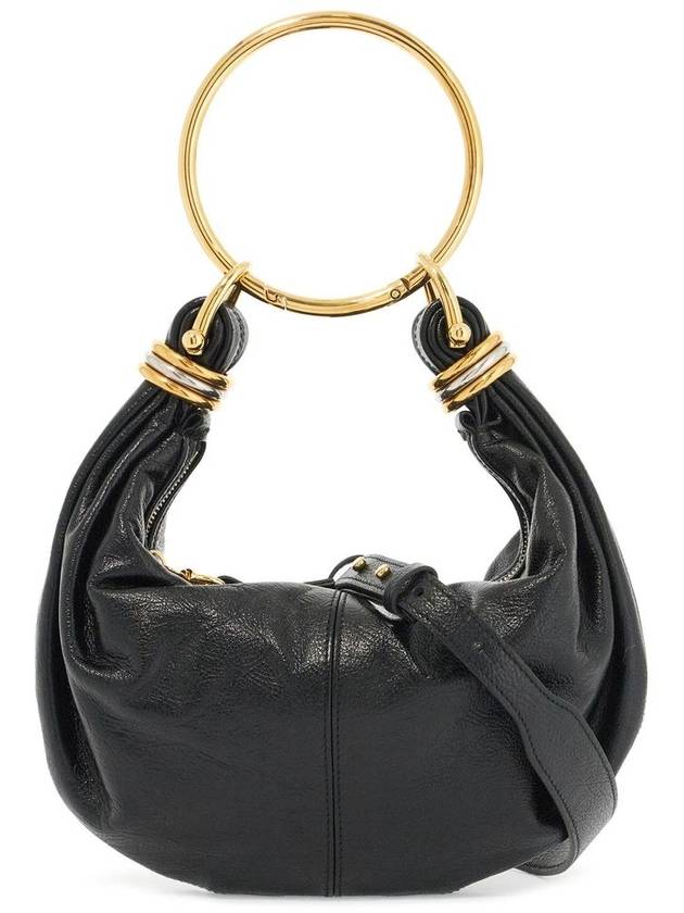 Small Bracelet Hobo Grain Leather Tote Bag Black - CHLOE - BALAAN 2