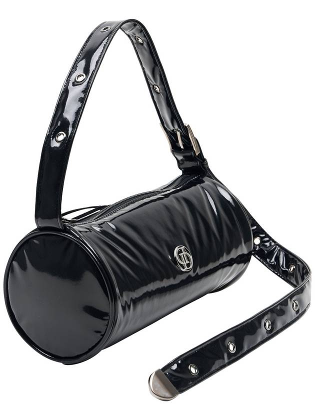 2WAY BELTED STRAP BARREL BAG SMALL_GLOSSY BLACK - DON’T ASK MY PLAN - BALAAN 3