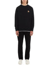 Chillax Fox Patch Classic Sweatshirt Black - MAISON KITSUNE - BALAAN 4