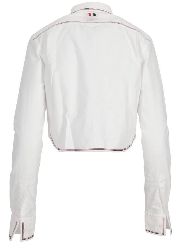 Classic cropped point collar shirt white - THOM BROWNE - BALAAN 5