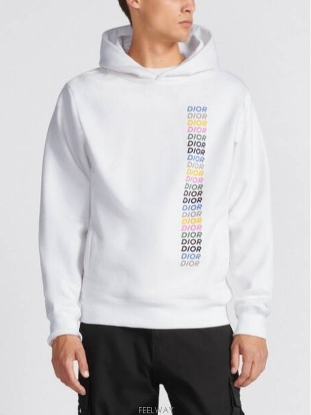 Comfort Fit Cotton Hoodie White - DIOR - BALAAN 2