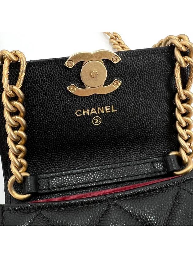 Caviar chain wallet cross bag black AP2335 - CHANEL - BALAAN 5