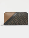 Zipper Around Leather Long Wallet Brown - FENDI - BALAAN 4