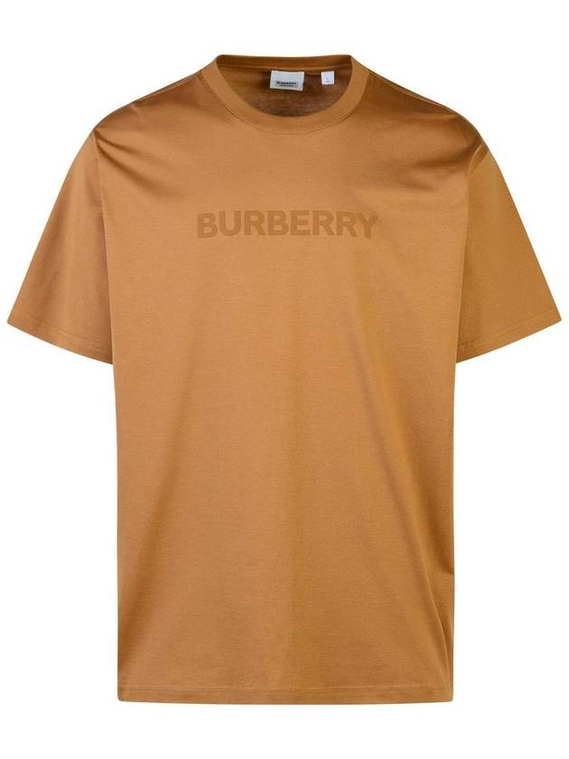 Logo Print Organnic Cotton Short Sleeve T-Shirt Brown - BURBERRY - BALAAN 2