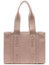 Woody Medium Tote Bag Pink - CHLOE - BALAAN 5