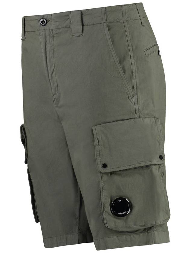 Twill Stretch Cargo Shorts Green - CP COMPANY - BALAAN 4