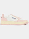 Medalist Bicolor Leather Low Top Sneakers White Pink - AUTRY - BALAAN 4