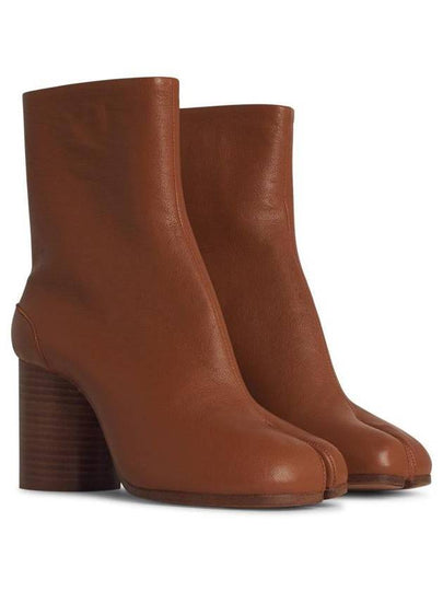 Maison Margiela 'Tabi' Brown Leather Ankle Boots - MAISON MARGIELA - BALAAN 2