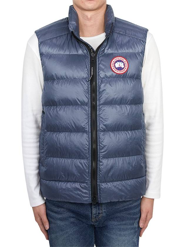 Crofton Logo Patch Padding Vest Ozone Blue - CANADA GOOSE - BALAAN 3