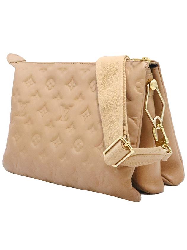 Women s Louis Vuitton M57791 Camel Beige Monogram Lambskin Kusang PM 2WAY gt bag Gangbuk used luxury goods - LOUIS VUITTON - BALAAN 4