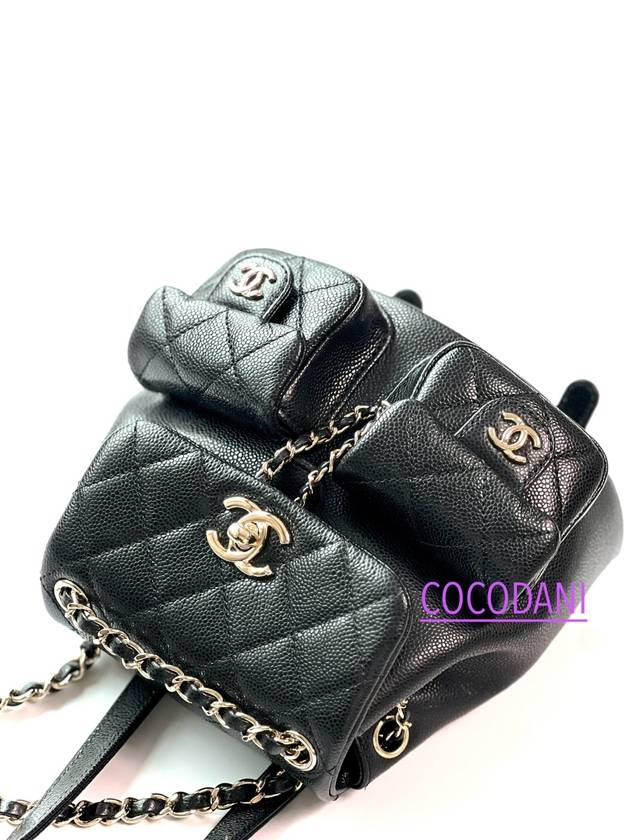 24 Years Two Pocket Caviar Duma Backpack Small Black AS3787 Gabag - CHANEL - BALAAN 7