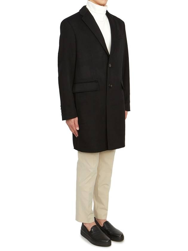 Wool Cashmere Tailored Single Coat Black - BURBERRY - BALAAN.