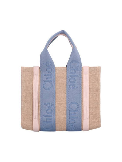 Woody Logo Small Tote Bag Blue - CHLOE - BALAAN 2