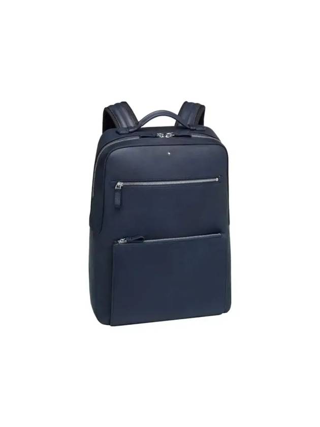 leather backpack navy blue - MONTBLANC - BALAAN 1