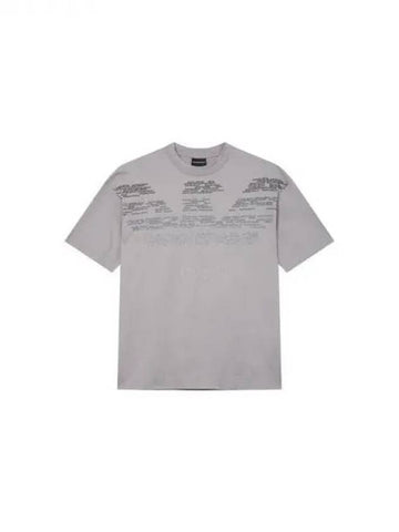 Men s Eagle Logo Print T Shirt Gray 270576 - EMPORIO ARMANI - BALAAN 1