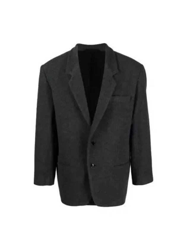 Single-Breasted Wool Blazer Jacket Grey - LEMAIRE - BALAAN 2