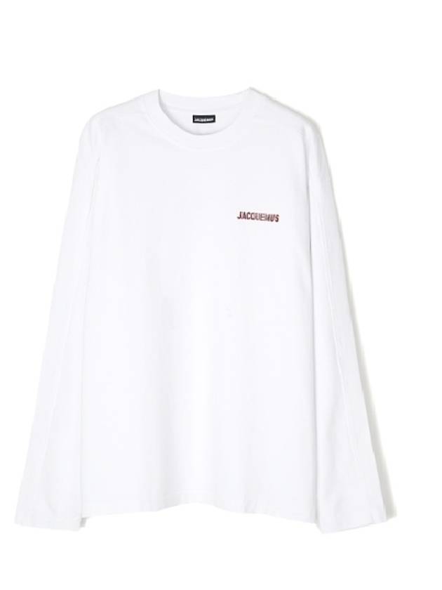 Le Pavane Manches Longues Jam Logo Print Long Sleeve T-Shirt White - JACQUEMUS - BALAAN 2