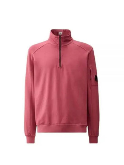 Light Fleece Half Zip-Up Sweatshirt Pink - CP COMPANY - BALAAN 2