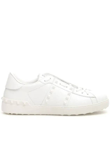 Rockstud Untitled Low Top Sneakers White - VALENTINO - BALAAN 1