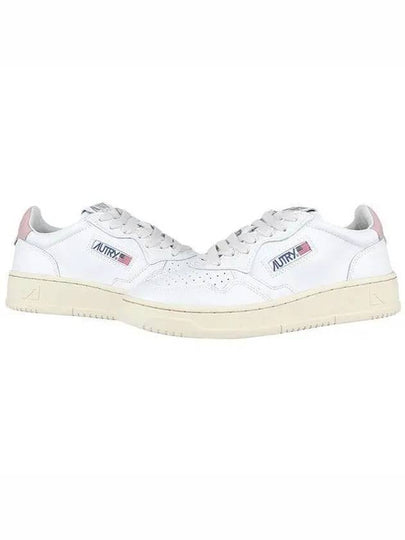 Medalist Pink Tab Leather Low Top Sneakers White - AUTRY - BALAAN 2