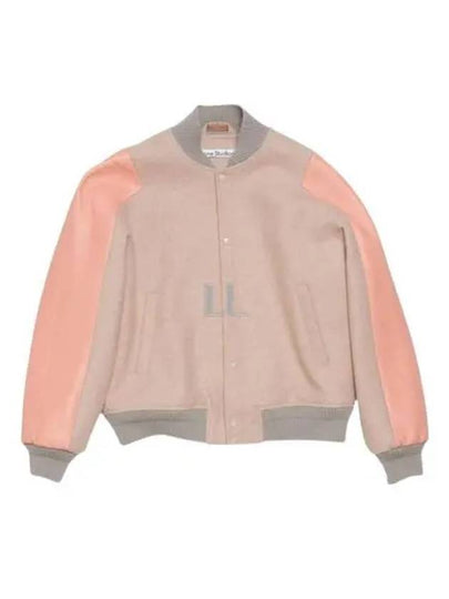 Logo Patch Bomber Jacket Pastel Pink - ACNE STUDIOS - BALAAN 2