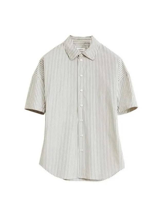 Fitted striped short sleeve shirt SH1098 LF1050 MU009 - LEMAIRE - BALAAN 1