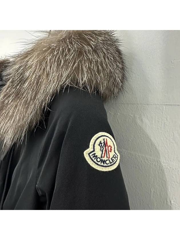 Women's Moncticole Goose Long Padded Parka Black - MONCLER - BALAAN 4