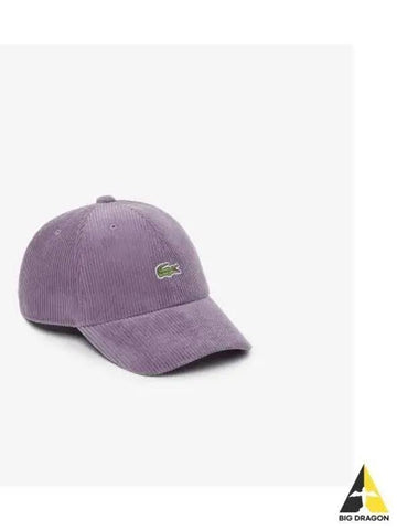 corduroy baseball cap lavender - LACOSTE - BALAAN 1