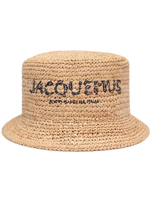 Embroidered Logo Bucket Hat Natural - JACQUEMUS - BALAAN 2