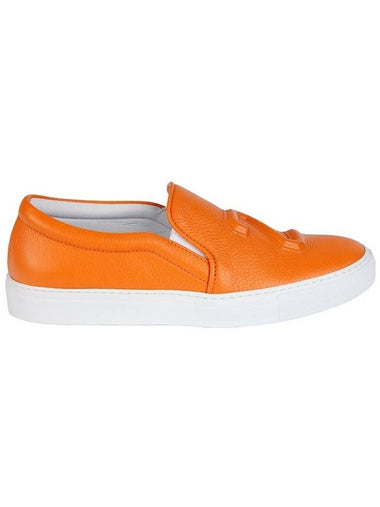 Logo Leather Slip Ons Orange - JOSHUA SANDERS - BALAAN 1