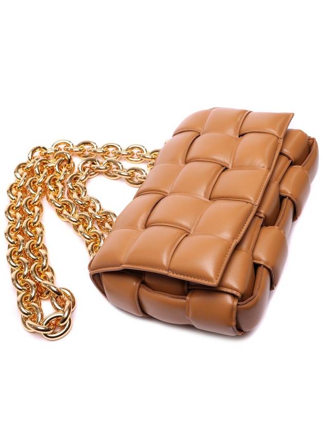 Cassette Lambskin Shoulder Bag Caramel - BOTTEGA VENETA - BALAAN 6