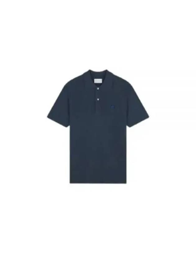 Bold Fox Head Patch Comfort Short Sleeve Polo Shirt Ink Blue - MAISON KITSUNE - BALAAN 2