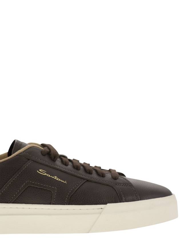 Tumbled leather Double Buckle trainer - SANTONI - BALAAN 6