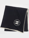 CC Logo Cashmere Silk Scarf Black - CHANEL - BALAAN 2