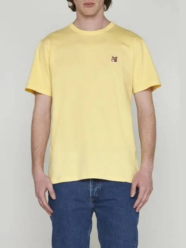 Fox Head Patch Classic Short Sleeve T-Shirt Yellow - MAISON KITSUNE - BALAAN 2