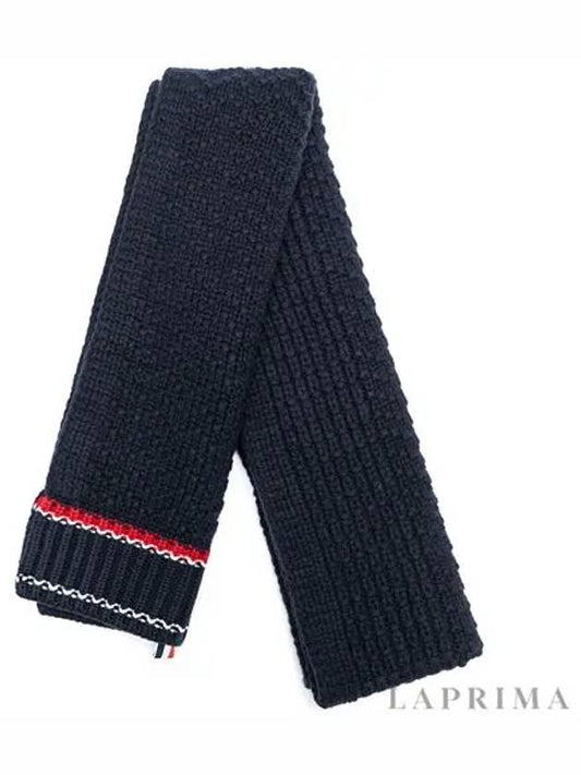 Intarsia Knit Muffler Navy - THOM BROWNE - BALAAN 2