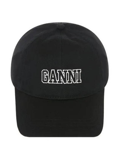 Embroid Logo Ball Cap Black - GANNI - BALAAN 2