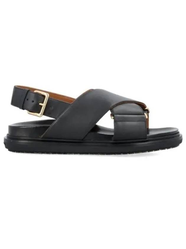 Fussbet Leather Sandals Black - MARNI - BALAAN 2