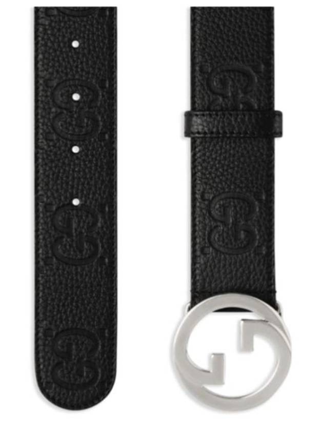 Blondie Wide Leather Belt Black - GUCCI - BALAAN 6