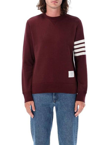 4 Bar Loopback Jersey Sweatshirt Red - THOM BROWNE - BALAAN 1