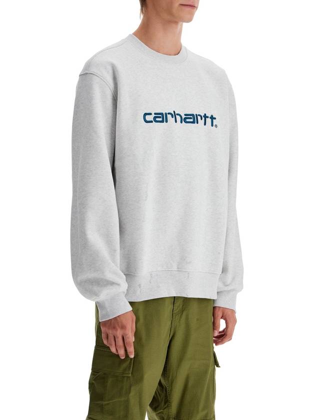 Embroidered Logo Sweatshirt White - CARHARTT WIP - BALAAN 3