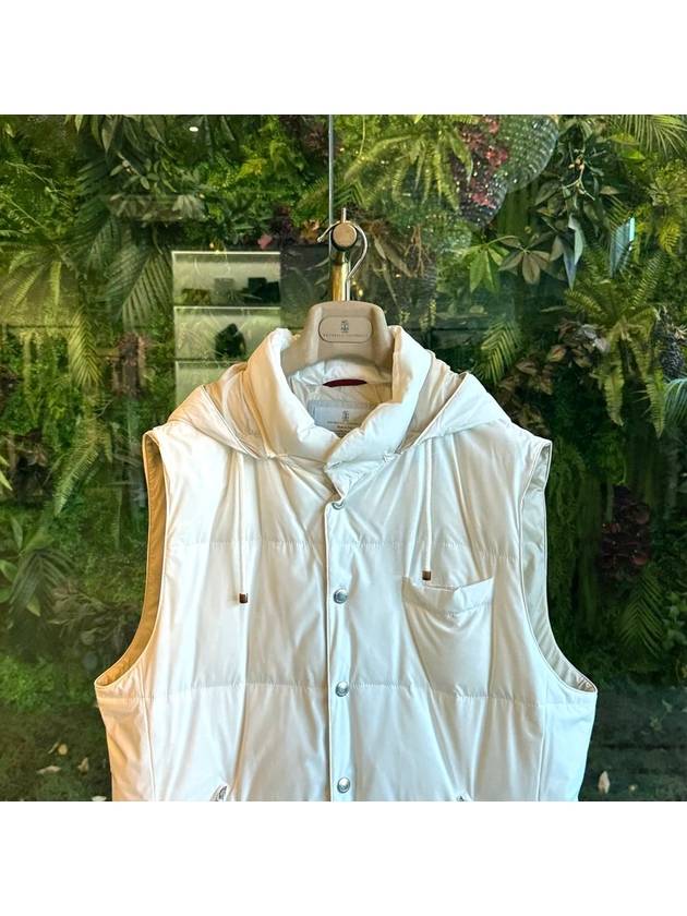 Nylon Down Padded Vest White - BRUNELLO CUCINELLI - BALAAN 3