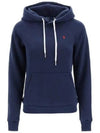 Embroidered Logo Cotton Blend Jersey Hoodie Navy - POLO RALPH LAUREN - BALAAN 7