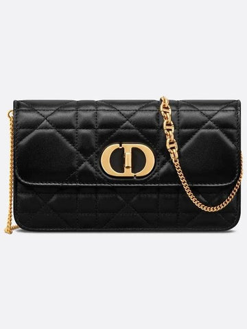 Chain Pouch Black Macrocannage Sheepskin S5225UDAX M900 - DIOR - BALAAN 1