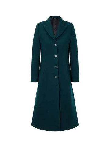 Women s Peaked Lapel Wool Single Coat Green - PAUL SMITH - BALAAN 1