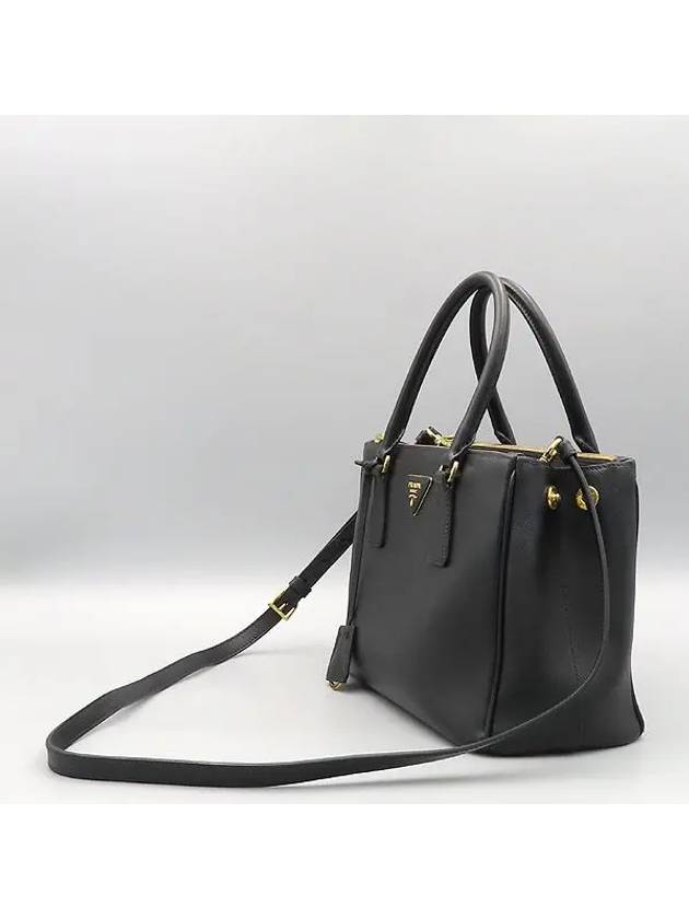 1BA863 Black Color Galleria Saffiano Medium Tote Bag Shoulder Strap 2WAY - PRADA - BALAAN 3