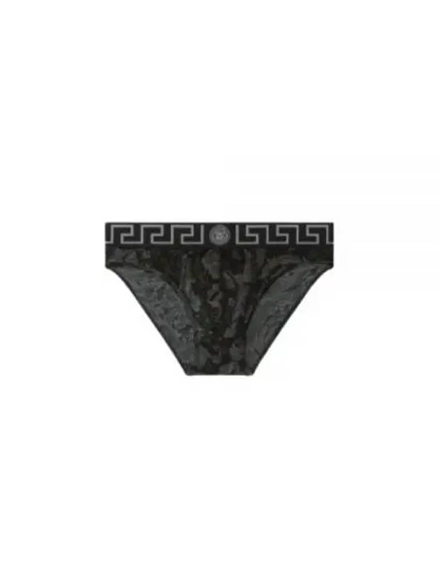 Men's Greca Border Barocco Print Briefs Black - VERSACE - BALAAN 2