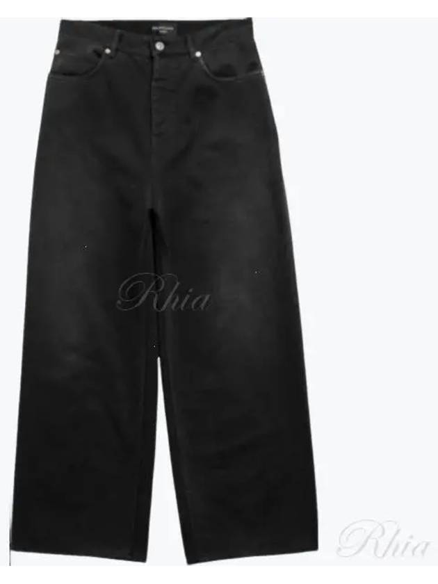 Mid-Rise Wide Jeans Black - BALENCIAGA - BALAAN 2