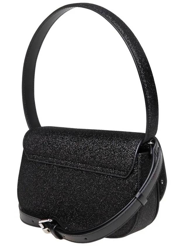 1DR Glitter Fabric Shoulder Bag Black - DIESEL - BALAAN 4