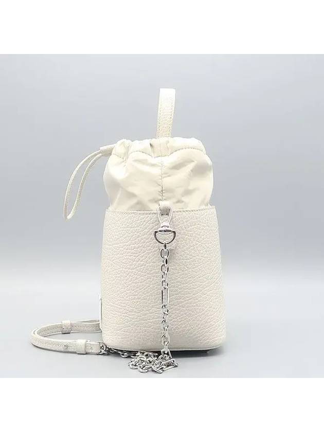 Maison Margiela S61WG0035 White 5AC Small Bucket Chain Tote Bag Shoulder Strap 2WAY - MAISON MARGIELA - BALAAN 3